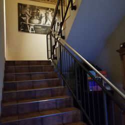 Wirtshaus am Dom - Men's and ladies rooms down these stairs. A handicapped bathroom is on ground level.