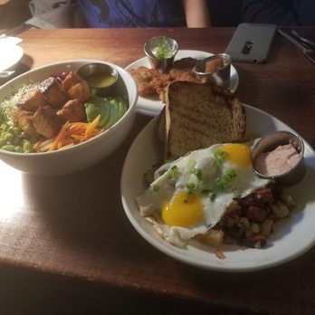 Friedman's - Pastrami hash and salmon salad - Breakfast & Brunch Near Me - New York, New York Friedman's - Pastrami hash and salmon salad - Breakfast & Brunch Near Me - New York, New York