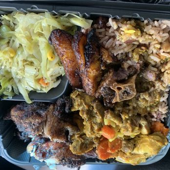 Jamaica's Island Style Restaurant - Cabbage, plantain, curry chicken, jerk chicken and curry chicken! - Caribbean Near Me - Lancaster, California