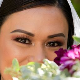 Peeking over my bouquet