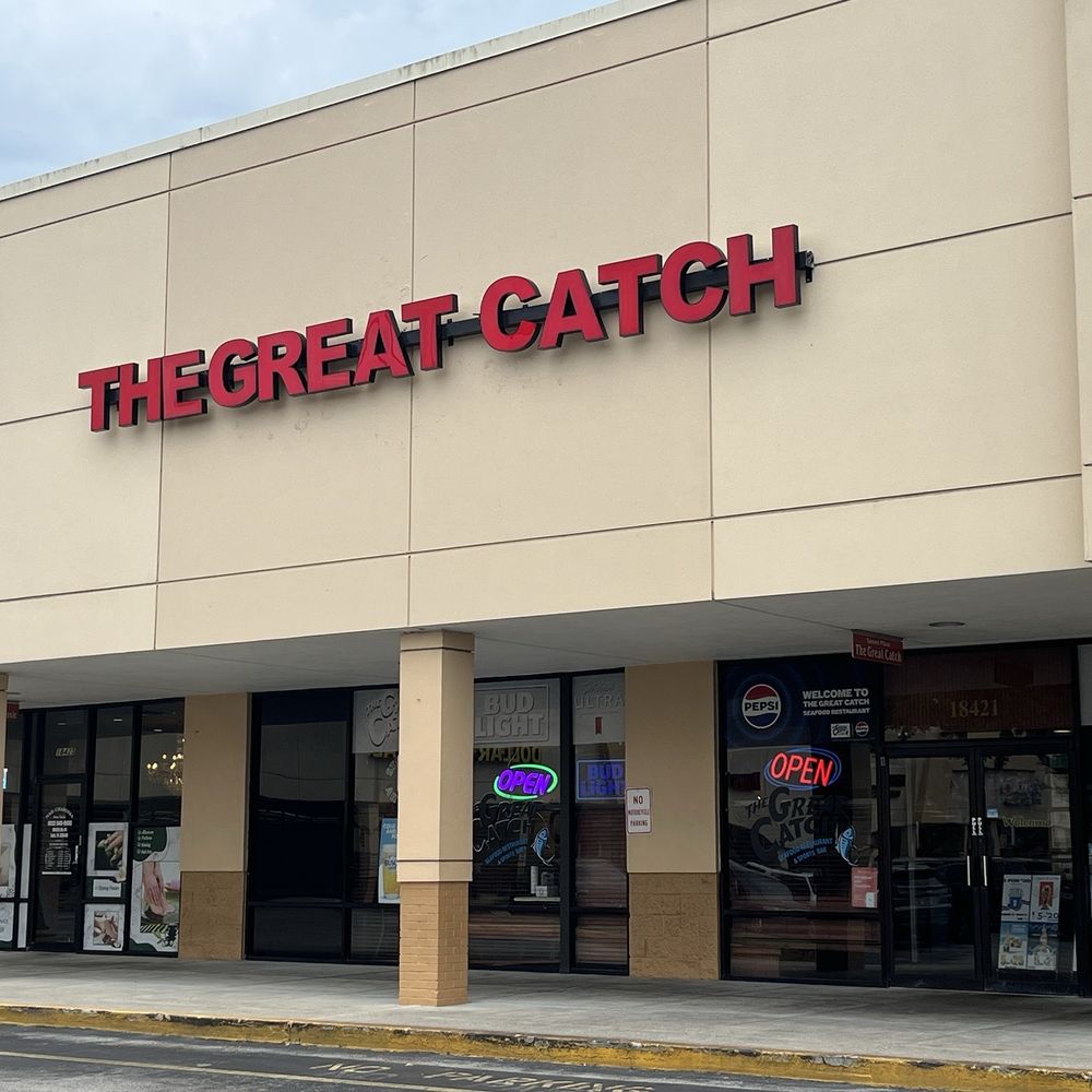 The Great Catch - Easy to find, tons of parking, roomy-with lots of tables and a big bar inside. July 2026 - Seafood Near Me - Lutz, Florida The Great Catch - Easy to find, tons of parking, roomy-with lots of tables and a big bar inside. July 2026 - Seafood Near Me - Lutz, Florida