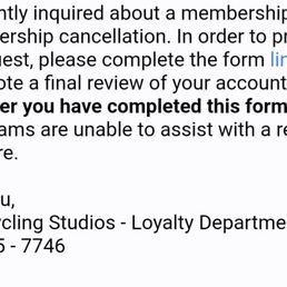 Clicked a link buried in their FAQs to request a form to cancel, waited a week, and received this email with a broken link Clicked a link buried in their FAQs to request a form to cancel, waited a week, and received this email with a broken link