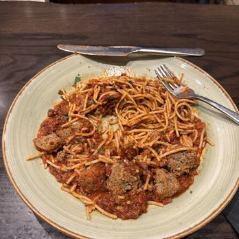 Russo's New York Pizzeria - This is spaghetti with meatballs. - Italian Near Me - Clovis, California