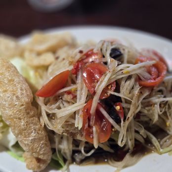 Sakura Sushi - Lao-style papaya salad (thum mak hoong) - Laotian Near Me - Albuquerque, New Mexico