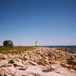 Straitsmouth Island Lighthouse - A very rocky beach