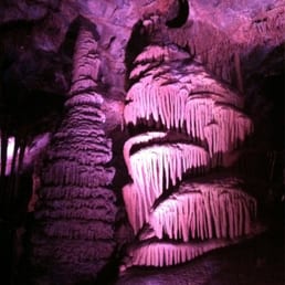 A limestone column in the Paradise Room.