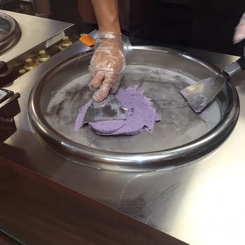 Rolled Ice Cream - Ice cream being made - it's almost done! - Ice Cream & Frozen Yogurt Near Me - Orlando, Florida