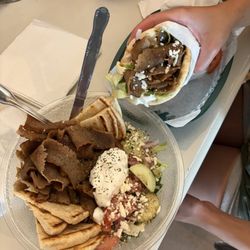 Classic gyro bowl (bottom) Classic Gyro (top)