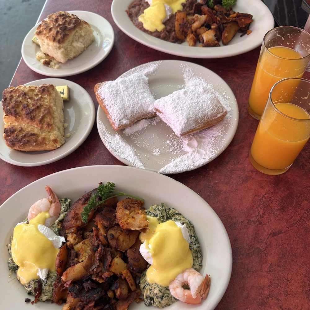 Lucile's Creole Cafe - Beignets Fresh Orange And Grapefruit Juices Eggs Sardou Cajun Breakfast - Cajun/Creole Near Me - Denver, Colorado