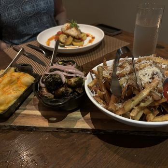 Oak Steakhouse - Truffle Frites Brussel Sprouts Mac & Cheese - Steakhouses Near Me - Charlotte, North Carolina