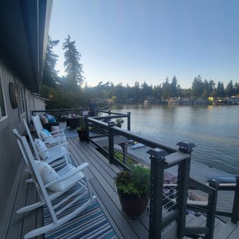 Rudi's Construction - a deck overlooking a lake - General Contractors Near Me