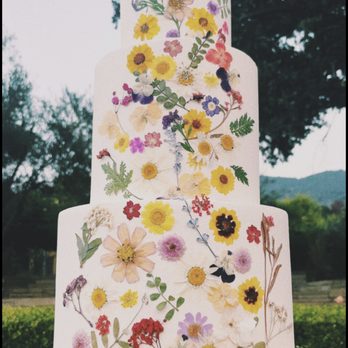 Lele Patisserie - a wedding cake decorated with flowers - Desserts Near Me - Santa Barbara, California