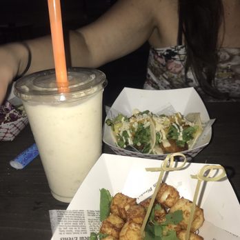 Exit One Taproom - Coco lemonade with queso frito and shrimp taco - Beer Bar Near Me - Florida City, Florida Exit One Taproom - Coco lemonade with queso frito and shrimp taco - Beer Bar Near Me - Florida City, Florida