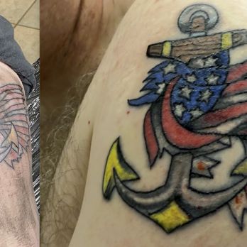 Unbroken - Left: after line work, Right: ~24 hours later - Tattoo Near Me - Reston, Virginia Unbroken - Left: after line work, Right: ~24 hours later - Tattoo Near Me - Reston, Virginia