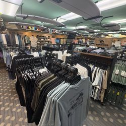 Surf Shop Interior with Cool Ceiling Decor