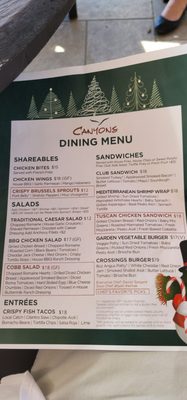 Menu photo 4 Canyons Restaurant at The Crossings Carlsbad, CA