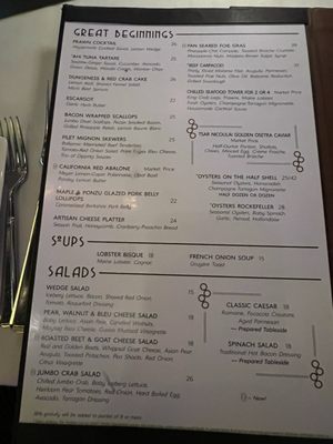 Menu photo 2 Atlantis Steakhouse RENO, NV