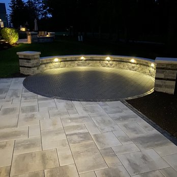 StoneMark Hardscapes - Night time view - Landscape Architects or Designers Near Me - Lake Bluff, Illinois