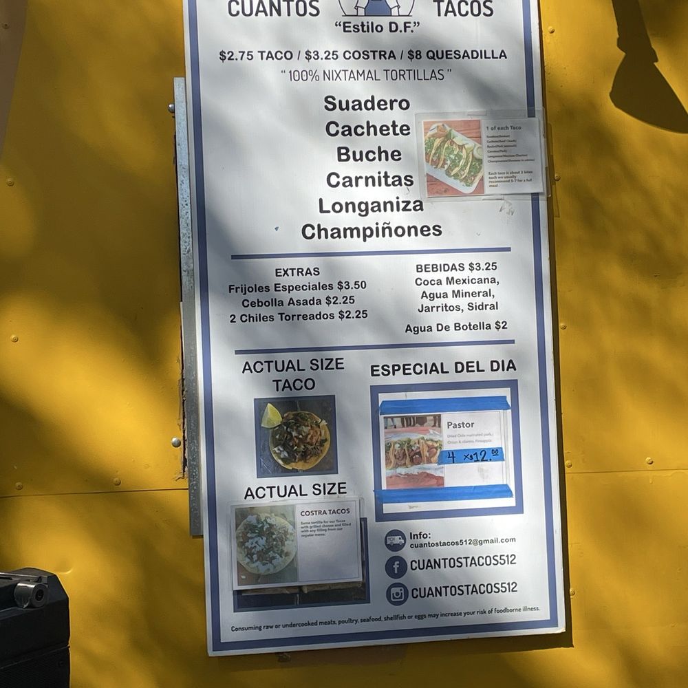 Cuantos Tacos - Menu: OCT 2025 - Mexican Near Me - Austin, Texas Cuantos Tacos - Menu: OCT 2025 - Mexican Near Me - Austin, Texas