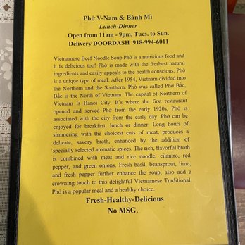 Pho V-Nam - Vietnamese Near Me - Tulsa, Oklahoma Pho V-Nam - Vietnamese Near Me - Tulsa, Oklahoma