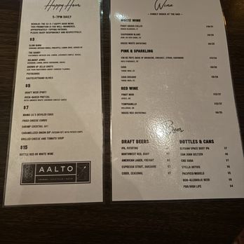 Aalto Lounge - Menu - American Near Me - Portland, Oregon