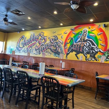 Chubby's Tacos - Nice mural adorns one wall. - Desserts Near Me - Durham, North Carolina