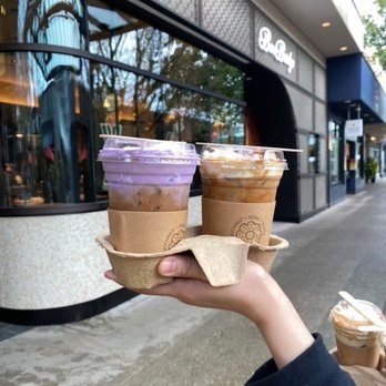 Mochinut - University Village - Ube coffee and Einspänner Cream Latte - Bubble Tea Near Me - Seattle, Washington