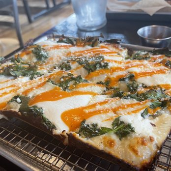 Big Mill - Cheese and greens pizza - Pizza Near Me - Lawrence, Kansas