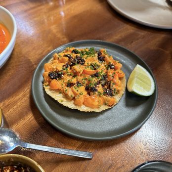 Damian - Salmon tostada - Mexican Near Me - Los Angeles, California Damian - Salmon tostada - Mexican Near Me - Los Angeles, California