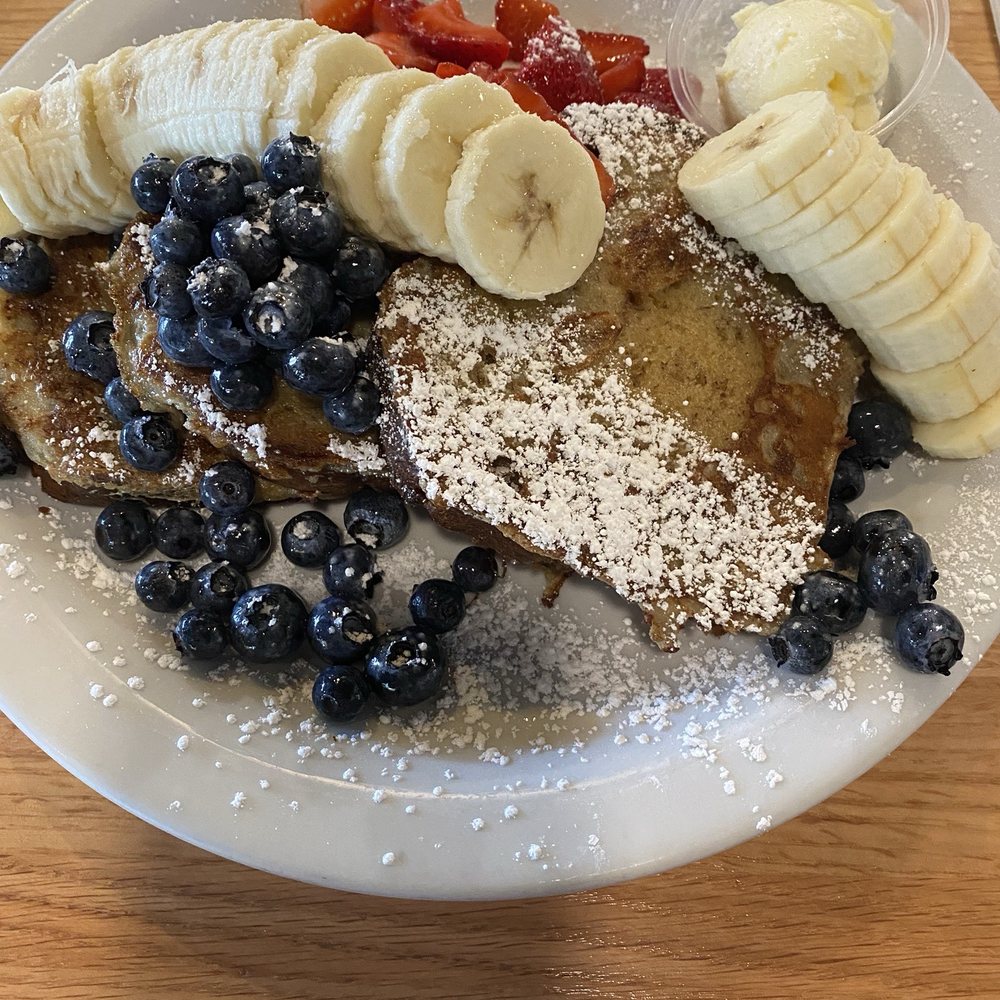Batter Up Pancakes - Full picture of my Banana Bread French Toast. Absolutely delicious. If you're not a big eater it's shareable. - Pancakes Near Me - Clovis, California Batter Up Pancakes - Full picture of my Banana Bread French Toast. Absolutely delicious. If you're not a big eater it's shareable. - Pancakes Near Me - Clovis, California