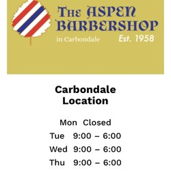 The Aspen Barbershop Carbondale - Hours of Operation
