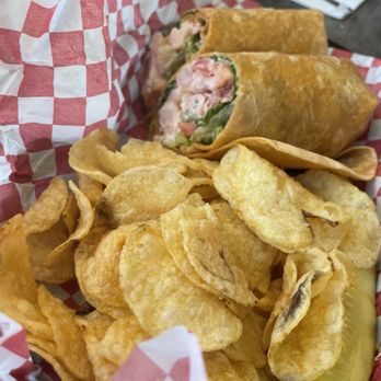 Olde Bay Cafe - Shrimp Salad Wrap - New American Near Me - Dunedin, Florida
