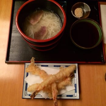 Soba-ya - Kama age hot udon with dipping sauce + roasted duck and shrimp tempura - Japanese Near Me - New York, New York Soba-ya - Kama age hot udon with dipping sauce + roasted duck and shrimp tempura - Japanese Near Me - New York, New York