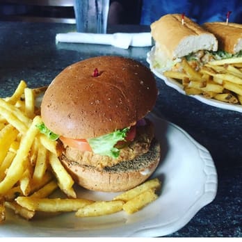 Chimes Restaurant - Oyster burger and bbq shrimp poboy - Southern Near Me - Baton Rouge, Louisiana