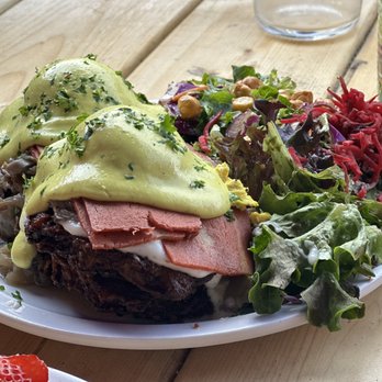Chickpea - Eggs Benedict potato latkes - Vegan Near Me - Vancouver, British Columbia Chickpea - Eggs Benedict potato latkes - Vegan Near Me - Vancouver, British Columbia