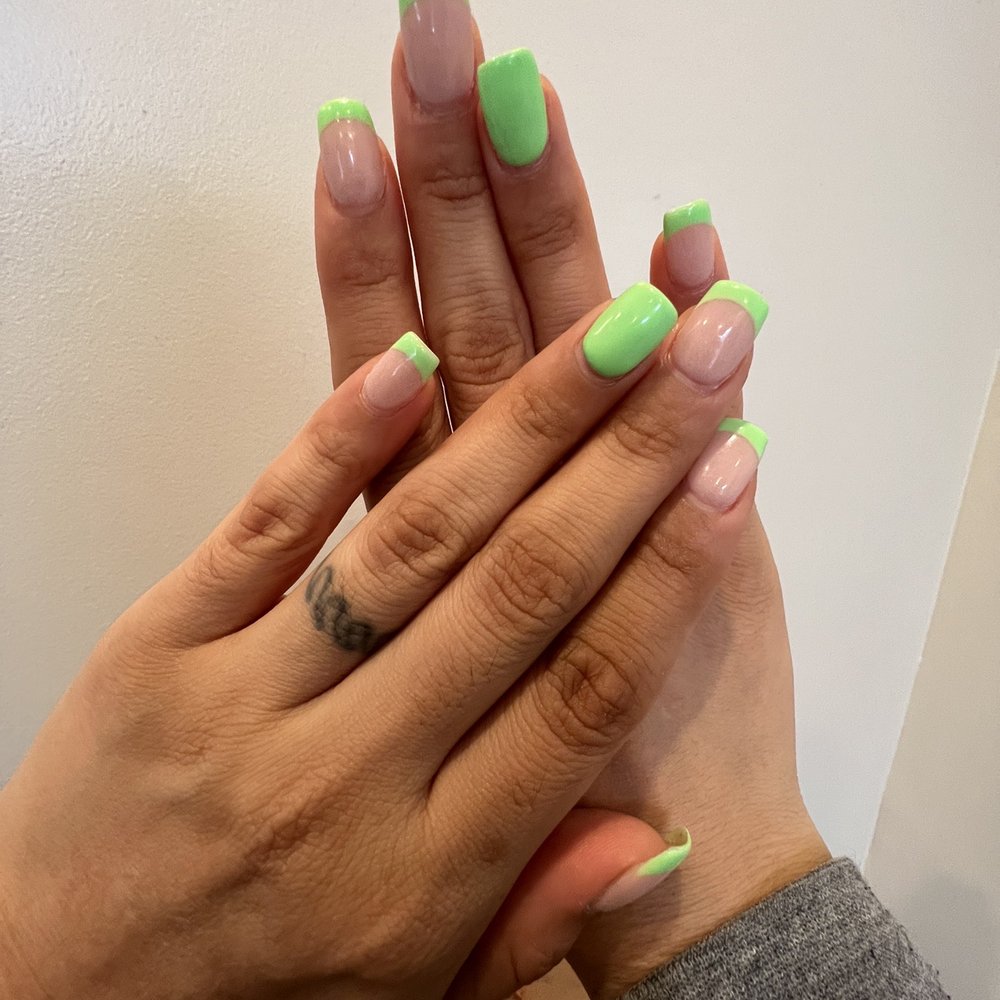 Dip nail with gel color Dip nail with gel color