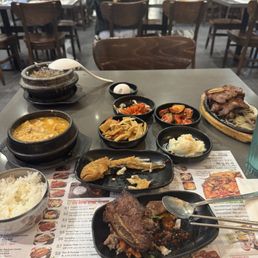 Kalbi LA Galbi Combo with Soybean Soon Tofu, spicy