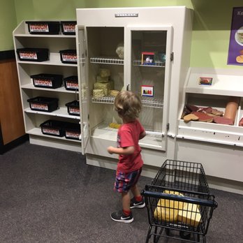 Muncie Children's Museum - Super fun pretend grocery area.  This was one of the busiest areas of the museum for good reason, lots of fun accessories - Children's Museums Near Me - Muncie, Indiana