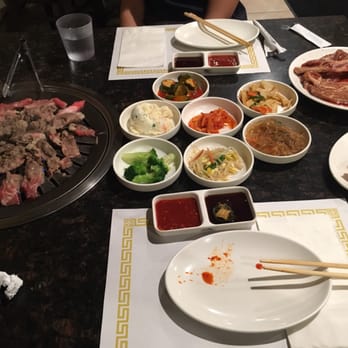 Cham Soot Gol - Protip: always start off with brisket or beef tongue since they cook fast and you can eat right away without filling up on sides - Korean Near Me - Buena Park, California