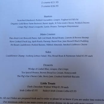 The Pig's Ear - Menu - Bistros Near Me - Dublin, D The Pig's Ear - Menu - Bistros Near Me - Dublin, D