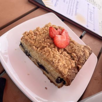 The Looking Glass Restaurant - Blueberry coffee cake - New American Near Me - Bar Harbor, Maine