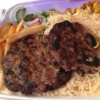 Ali Baba Kabob House - Chaplee plate - spicy ground beef patties - Afghan Near Me - Calgary, Alberta