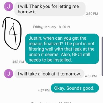 AquaPro - Claims he was there Sat but never informed us. Also admits to having the weed puller but never texts about returning it ever. - Pool Cleaners Near Me - San Diego, California AquaPro - Claims he was there Sat but never informed us. Also admits to having the weed puller but never texts about returning it ever. - Pool Cleaners Near Me - San Diego, California