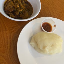 Egusi with cassava fufu Egusi with cassava fufu