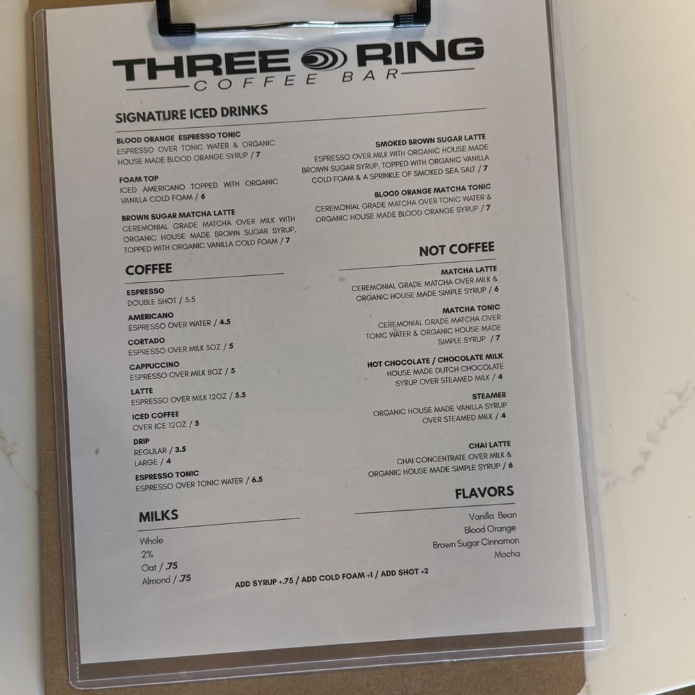 Three Ring Coffee - menu - Coffee & Tea Near Me - Corona, California Three Ring Coffee - menu - Coffee & Tea Near Me - Corona, California