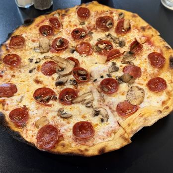 Fiamme Pizza - Pepperoni & mushroom personal pizza - Pizza Near Me - Tucson, Arizona