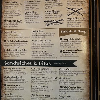 Cook McDoogal's Irish Pub - Menu - Irish Near Me - Kokomo, Indiana
