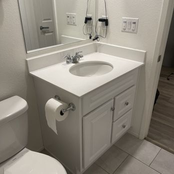 Fullhouse Restoration - The replacement vanity and TP holder. - Damage Restoration Near Me - Temecula, California