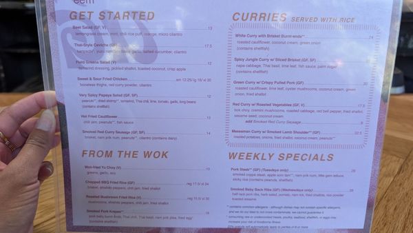 Menu photo 2 Eem Portland, OR