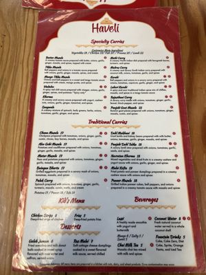Menu photo 2 Haveli Portland, OR